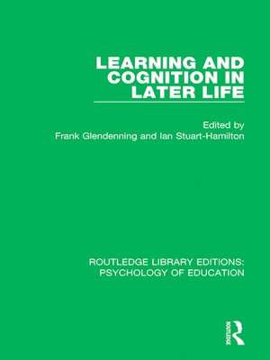 cover image of Learning and Cognition in Later Life